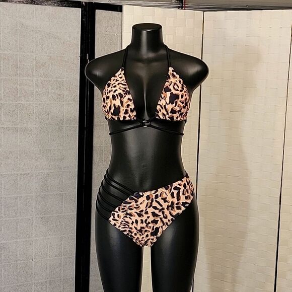 BRAND NEW RUZIYOOG BIKINI SETS WOMEN BIKINI LEOPARD SWIMSUIT TWO PIECE SET - Picture 5 of 16